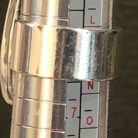 Vintage Malachite Cabochon Sterling Silver Cocktail Ring Sz 6-1/2 - Picture 4 of 11